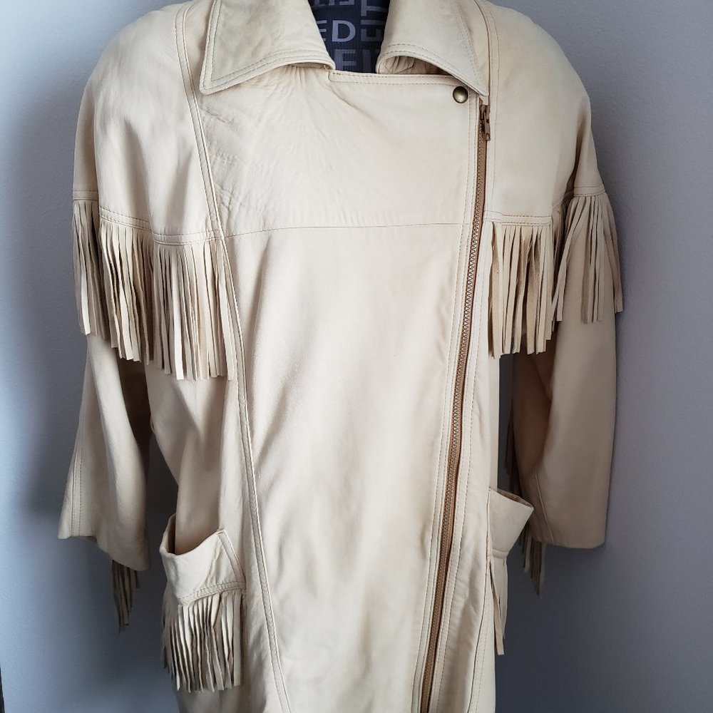 Buckskin/Deer Skin Authentic Leather Western Fringed Coat/Jacket